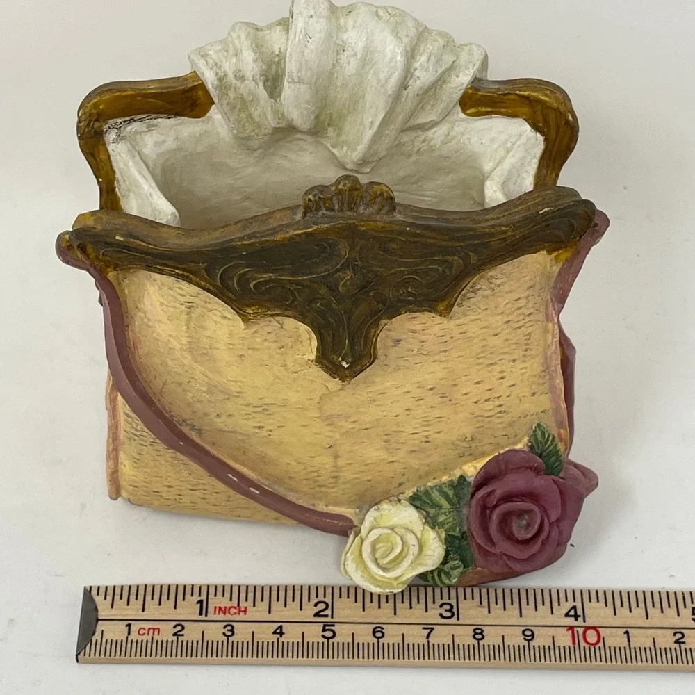 Vintage 1996 Figi Graphics Purse Pencil Cup Victorian Handbag Rose Gloves